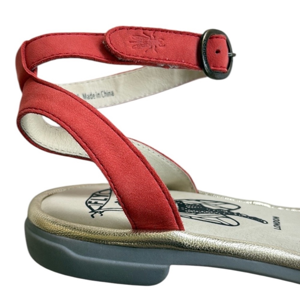 EUC Fly London Leather Cune Sandals Size 9 - 9.5 - Picture 3 of 10